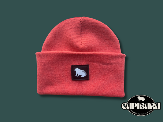 Capibara beanie in Coral