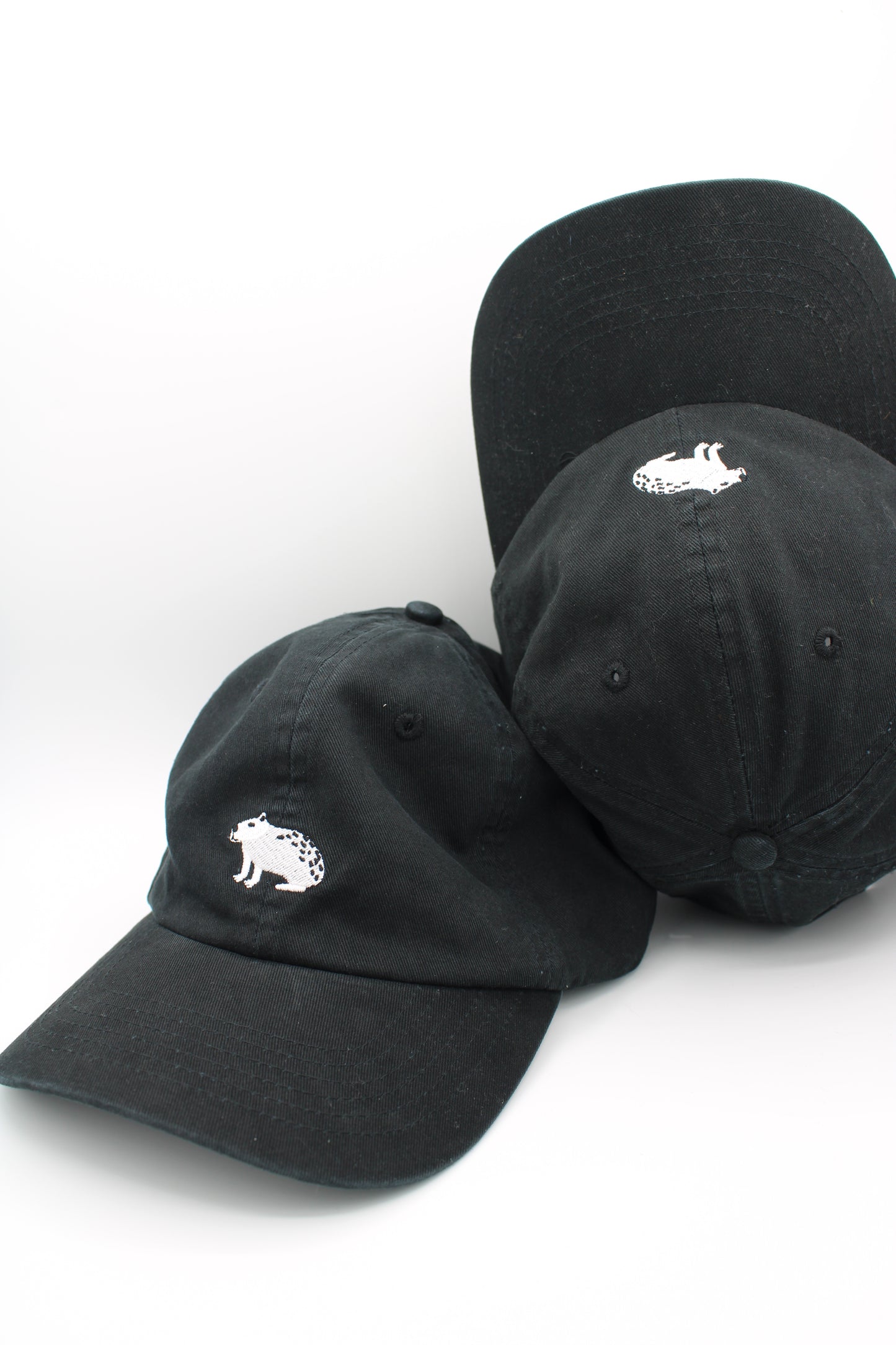 Capibara Dad Cap in Black