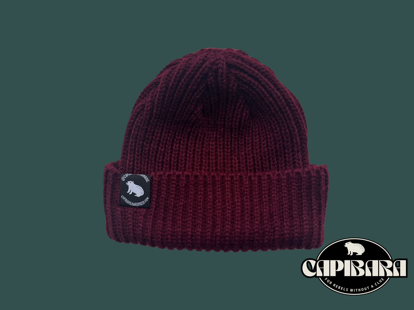 Docker Beanie in Burgundy no patch