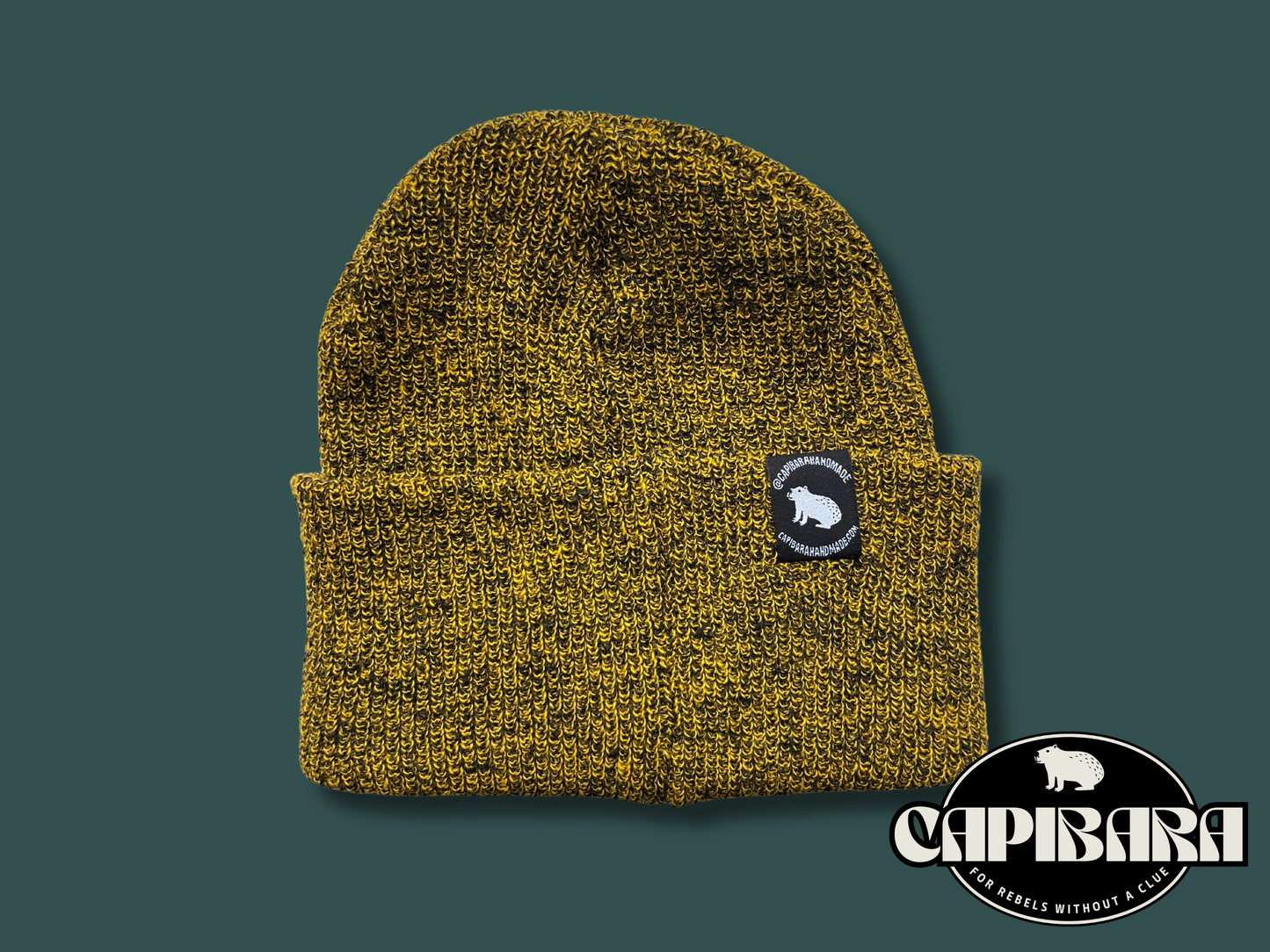 Capibara beanie in Classic Mustard Yellow