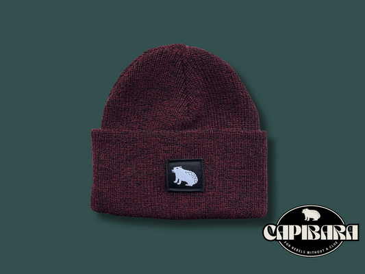 Capibara beanie in Bordeaux Classic Knitted