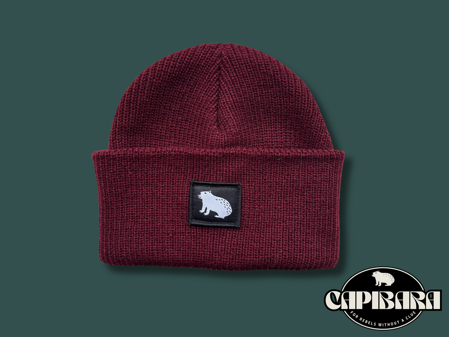 Capibara beanie in Bordeaux Knitted