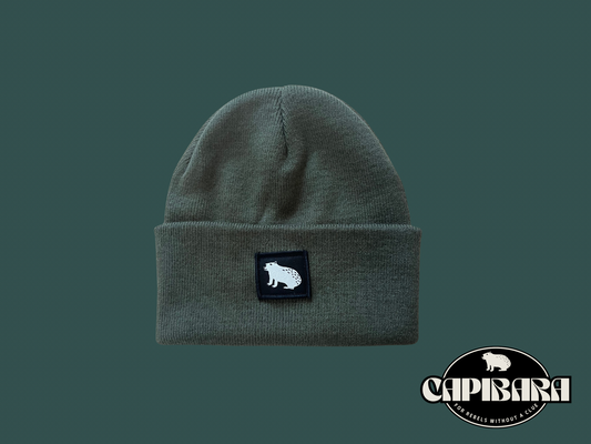 Capibara beanie in Army Green