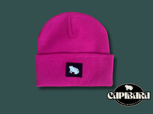 Capibara beanie in Bright Pink