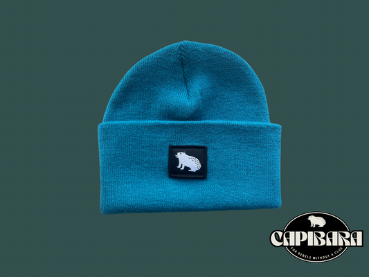 Capibara beanie in Teal Blue