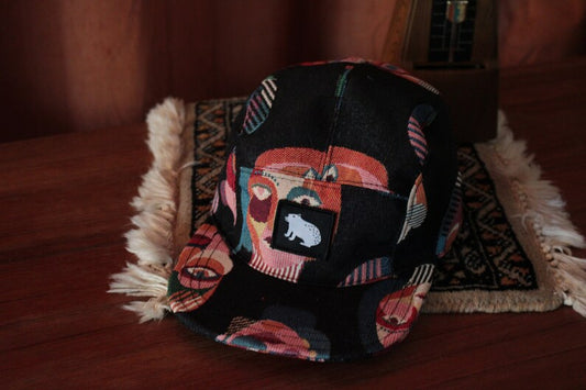 Handmade fivepanel series Gallery Noir Face-Print Cap