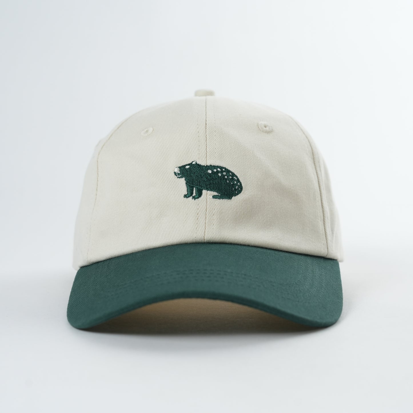 CAPIBARA Dad cap in offwhite/green